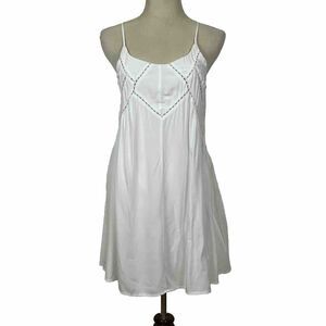 Lulu's White Embroidered Swing‎ Dress Racerback Size Small